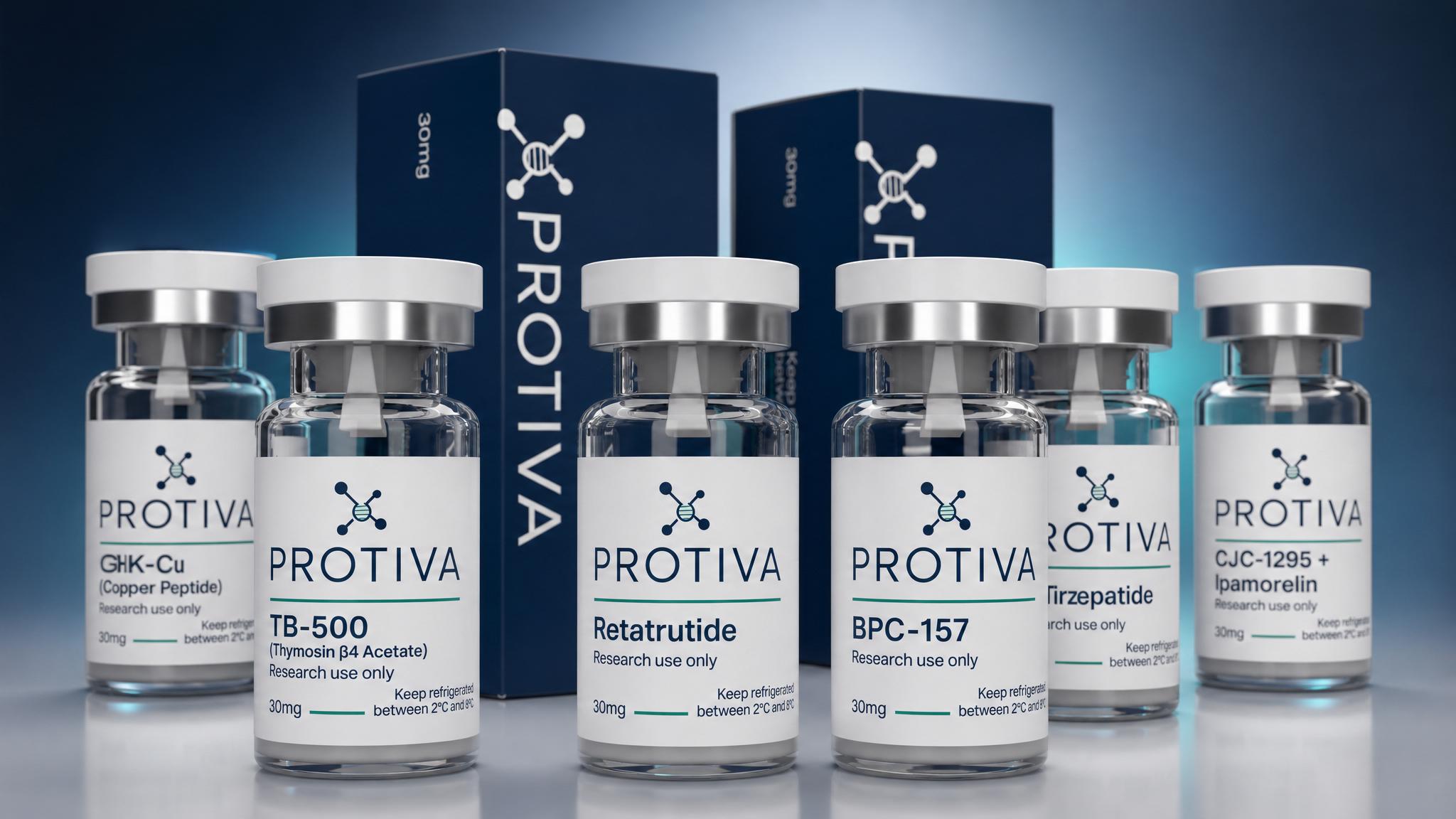 Research-grade peptide vials and reference materials